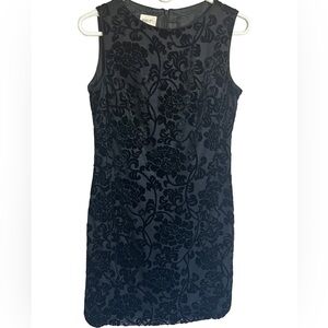 Vintage Jacqui-E Velvet Floral Dress Australian Made Size 8